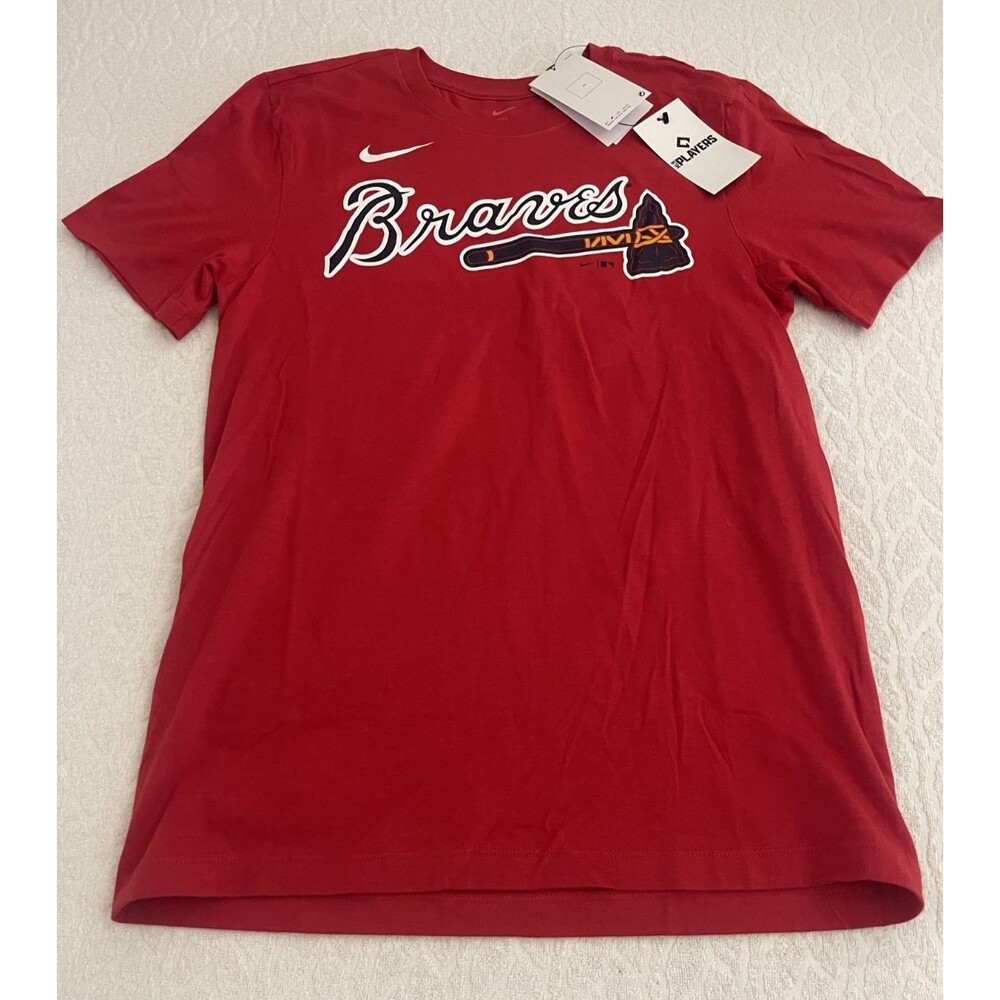 The NIKE Atlanta Braves Red T-Shirt Men's Sz Small NWT MLB Baseball
